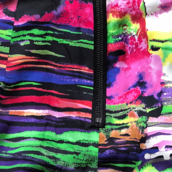 ALICE & OLIVIA Breanna Draped One Shoulder Dress Multicolor Silk $470 - Picture 11 of 12